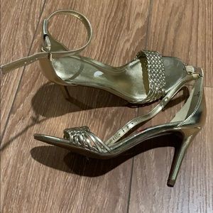 Marc Fisher Metallic Gold Weave Sandal